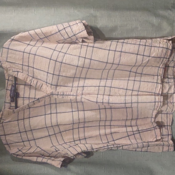 Gloria Vanderbilt Tops - Gloria V light pink plaid top XL